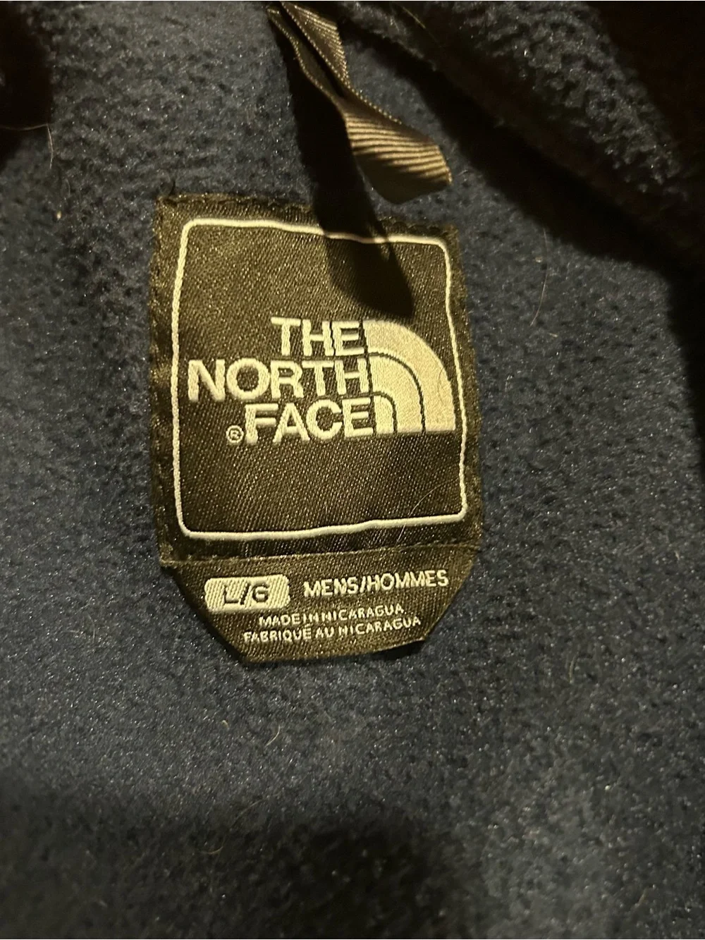 The North Face Men's Navy and Charcoal Fleece Jacket Large